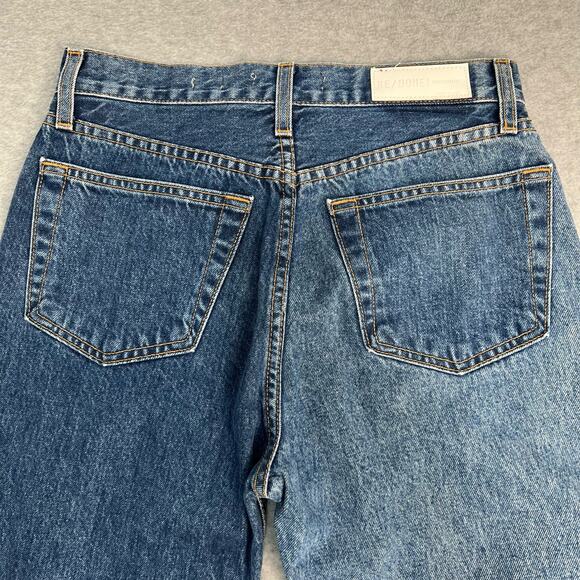 Re/Done High Rise Stove Pipe Denim Jeans Zip Fly Pockets Size 28 Retro Stretch - Picture 8 of 12